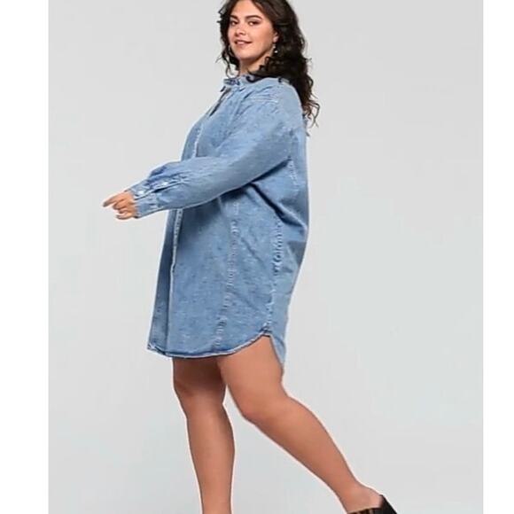 Women's Denim Long Sleeve Mini Shirtdress Size X-Large NWT- Universal Thread - Picture 4 of 13